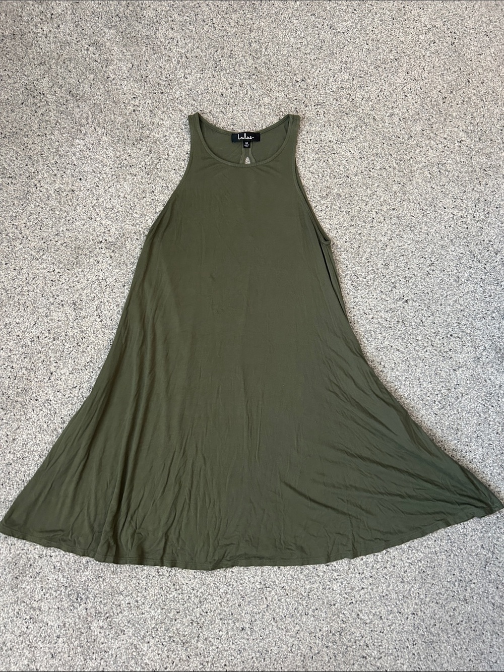 Lulu's Olive Green Swing Tank Dress